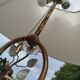 Lampadaire Vintage Banci Firenze en Fer Forgé Doré et Cristal, 1970