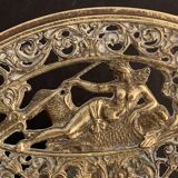 Openwork mythological cup in bronze on pedestal, Renaissance style