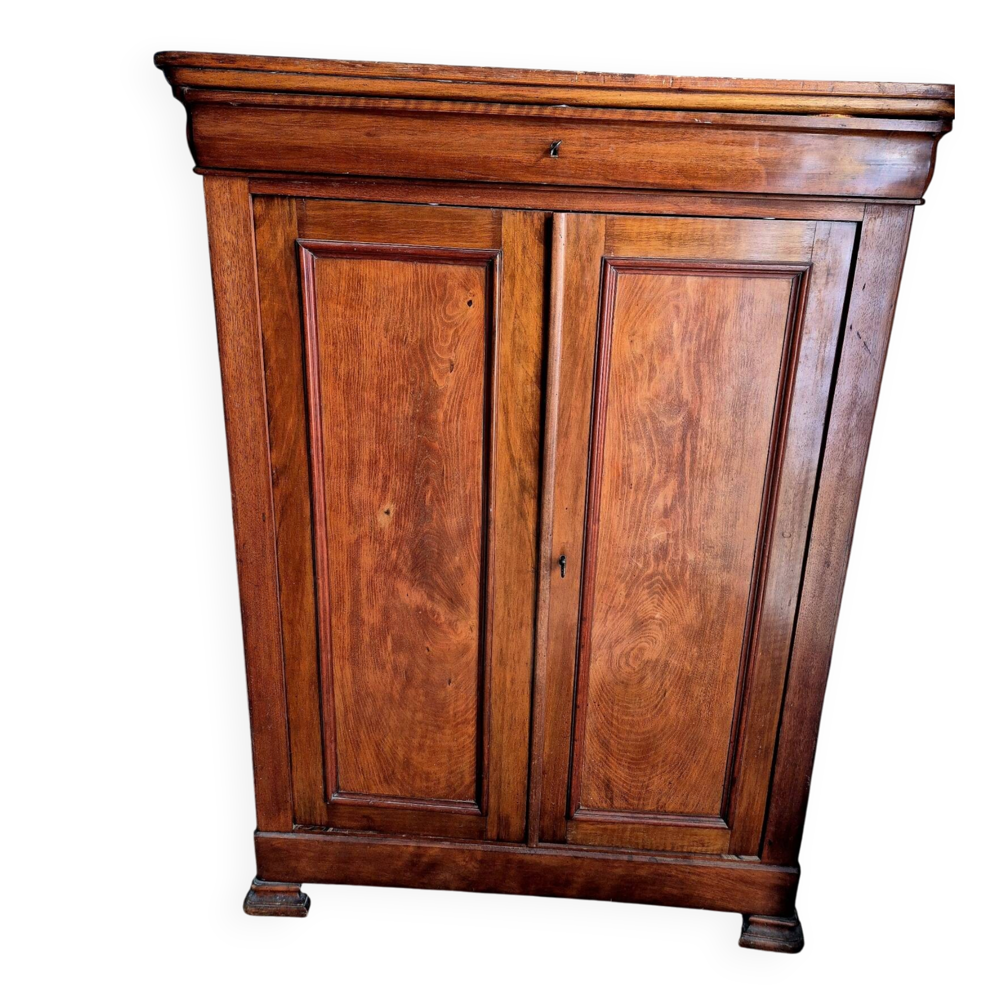 Louis Philippe Wardrobe Cabinet Mahogany 19th Century