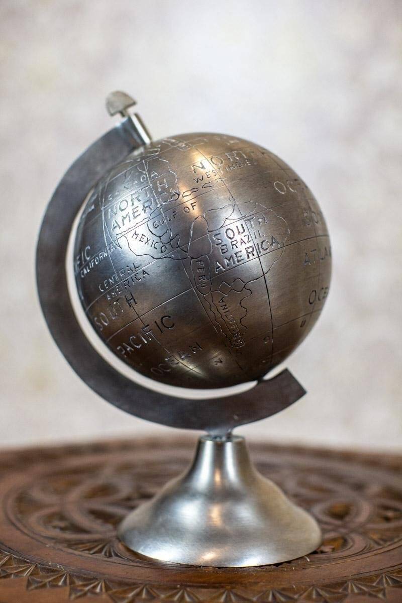 Vintage Decorative Metal Globe, 1950s