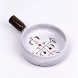 Jean Rivier (1915-2017) – Enamelled ceramic pan with geometric decoration