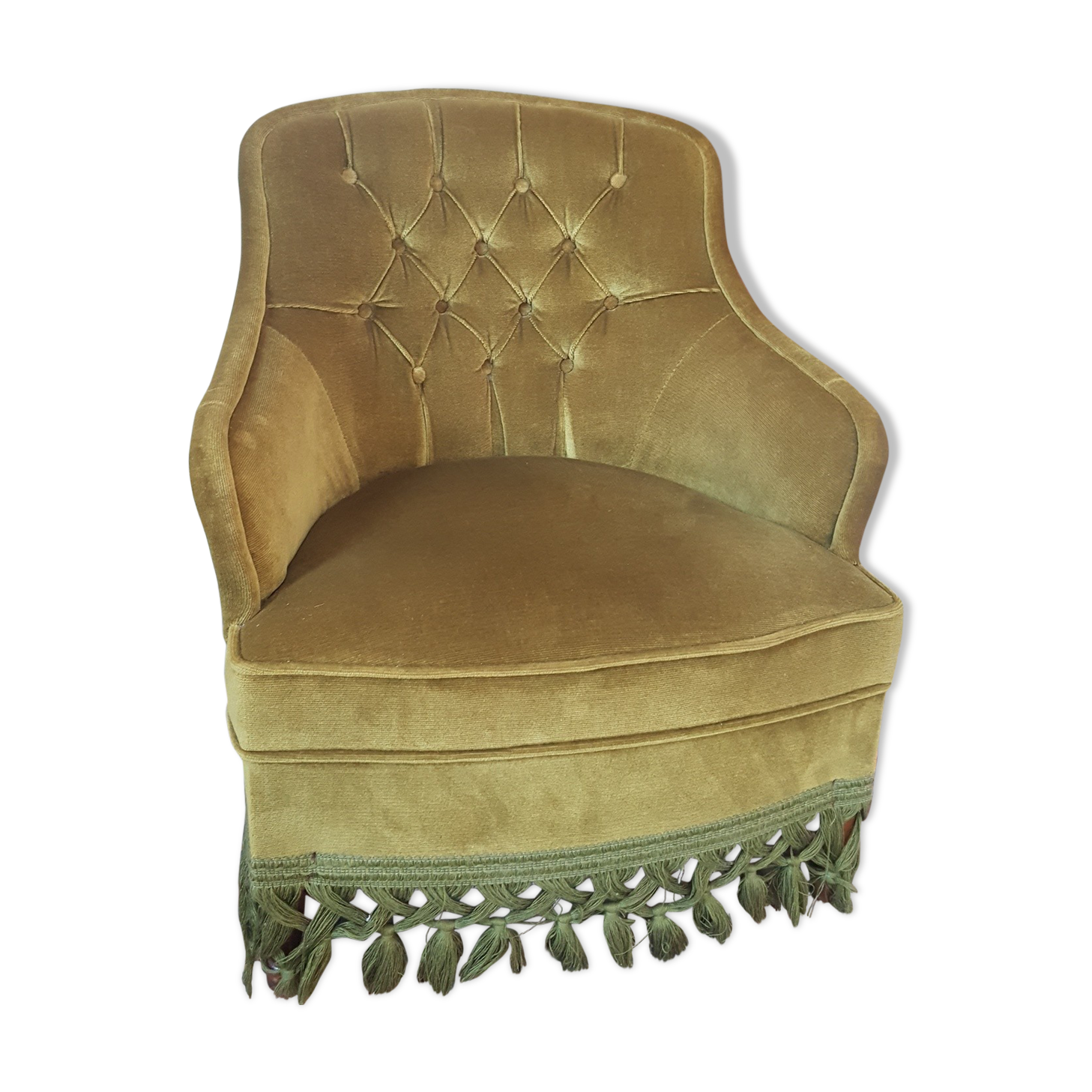 Bronze green toad armchair