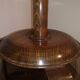 Large Art Deco floor lamp in oak by Charles Dudouyt, 105 cm