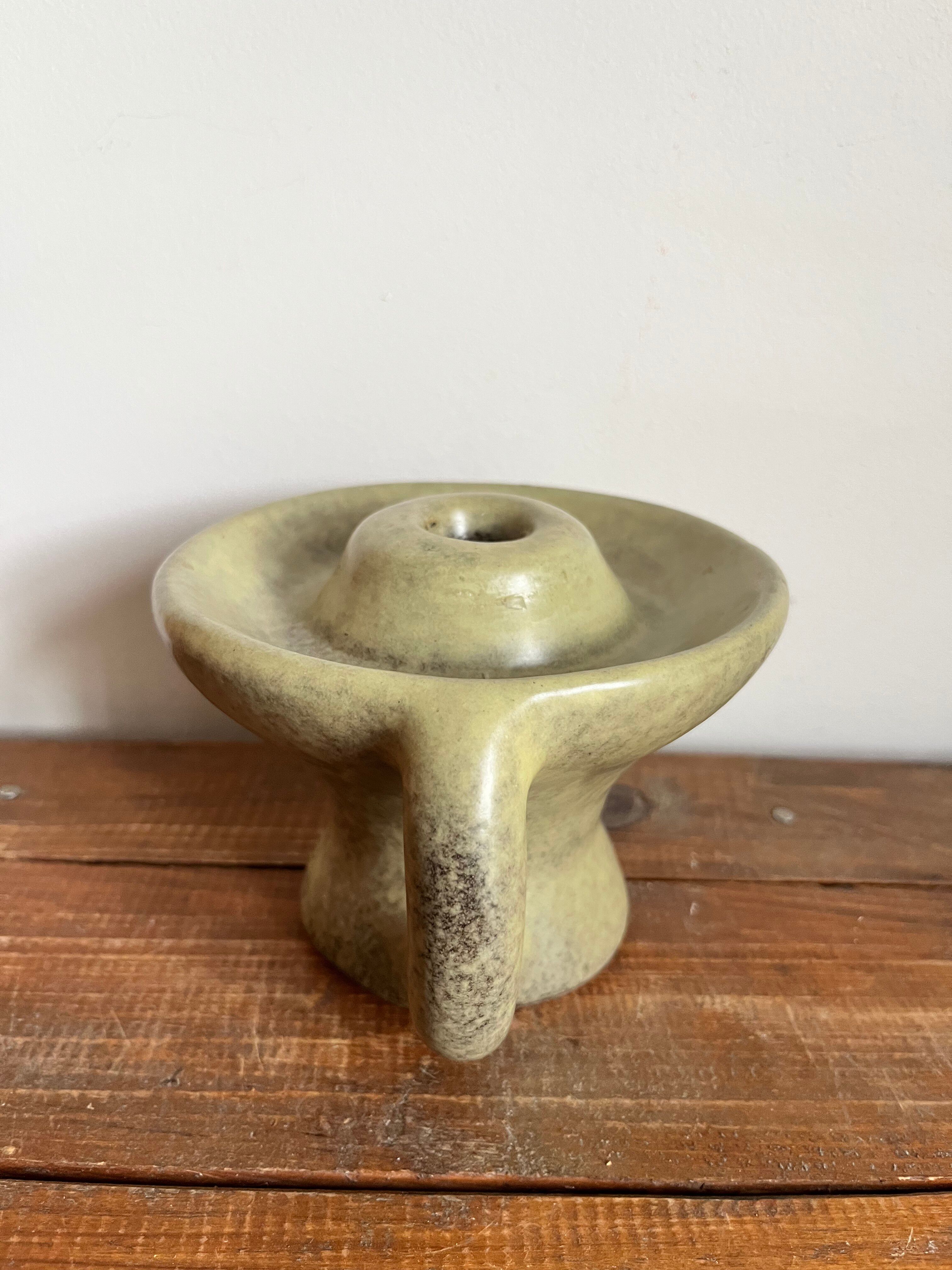 Stoneware candlestick