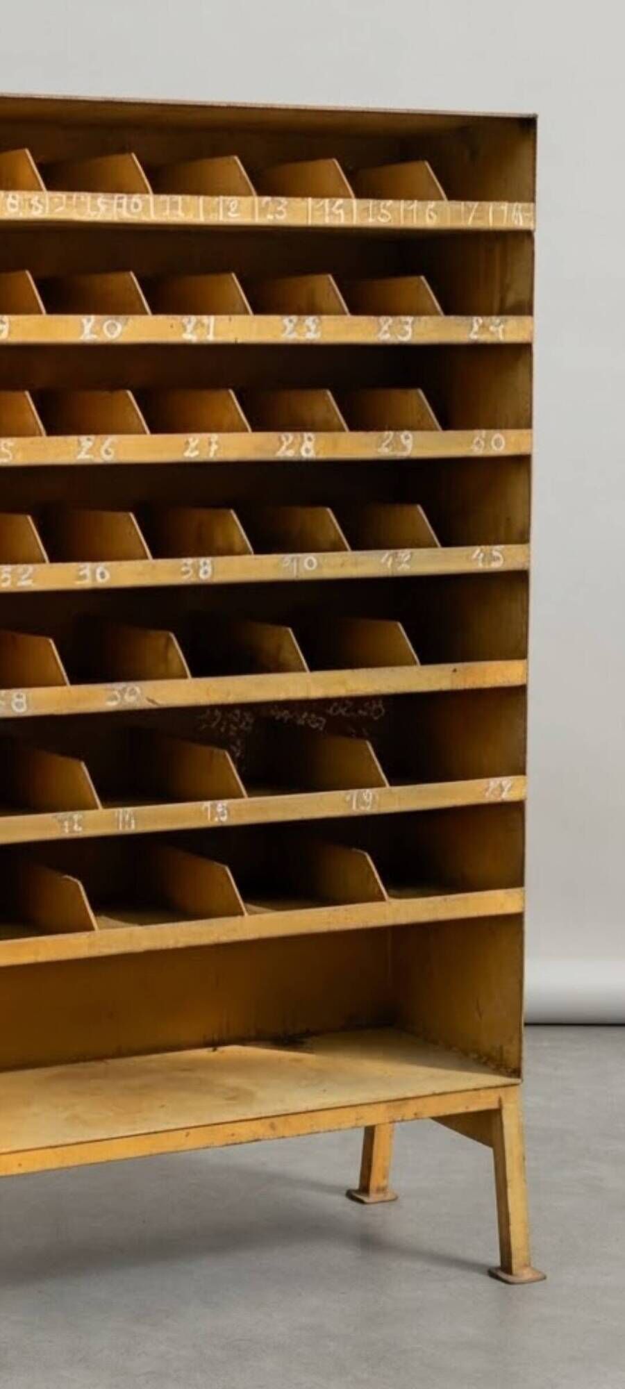 Industrial shelving unit with compartments
