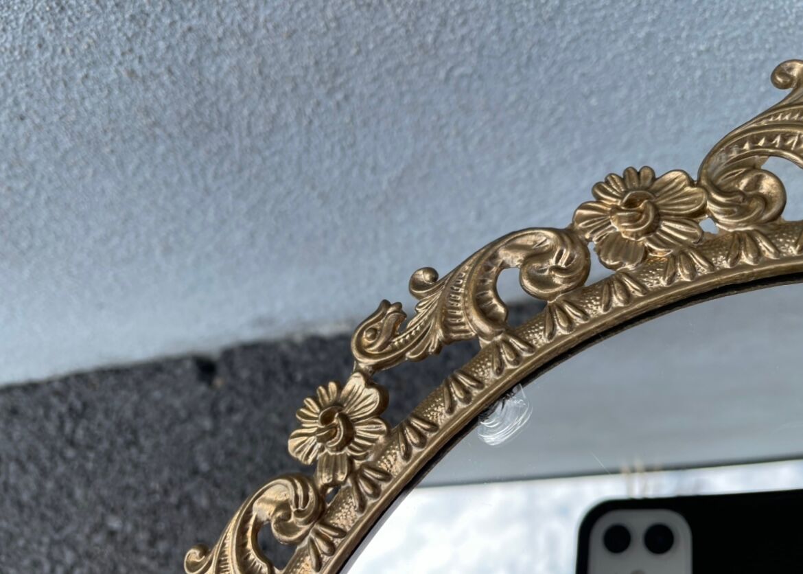 Golden mirror 21x50cm