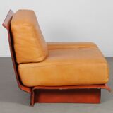 Leather armchair by Gérard Guermonprez, 1970
