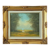Oil painting Women with a parasol