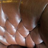 Vintage Dark Brown Leather Club Chair