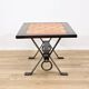 Superbe table basse en fer forgé et céramique - 1960