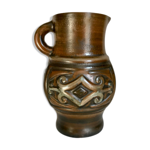 Pichet pansu marron de