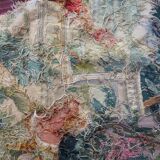 Tapisserie Aubusson française antique avec scène romantique