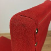 Chaise Steiner vintage années 60 rouge bois