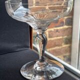 Set of 6 cut crystal champagne glasses