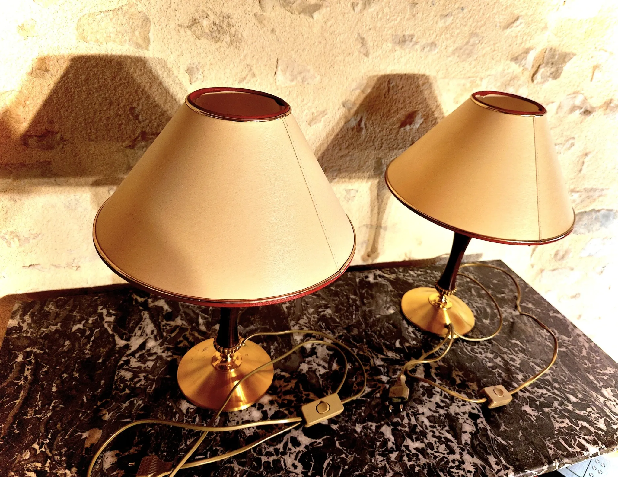 Paire de lampes vintage lg paris