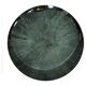 Modern Sculptural Concave Blue Glass Round French Mirror, Unique Piece