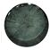 Modern Sculptural Concave Blue Glass Round French Mirror, Unique Piece