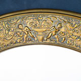 19th century antique round mirror