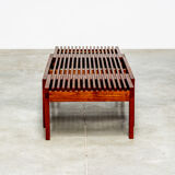Console moderniste en noyer des années 1960