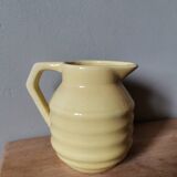 Vintage yellow milk jug pitcher carafe onnaing made in France