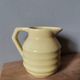 Vintage yellow milk jug pitcher carafe onnaing made in France