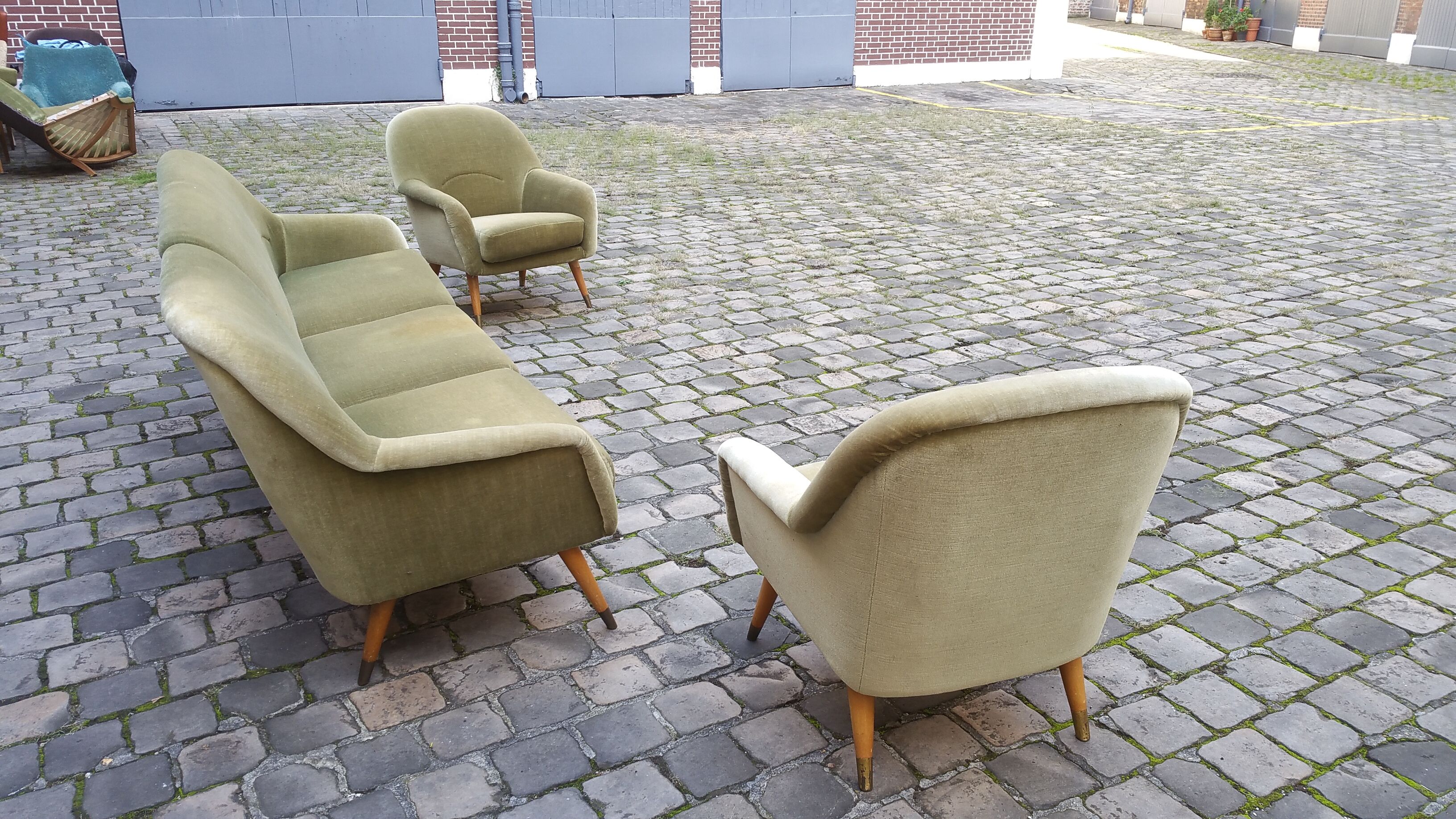 Together chairs Danish club 50 years Organic Green soft iced