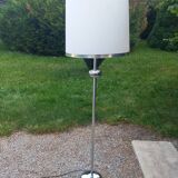 Chrome floor lamp of the year 70 Delmas original lampshade