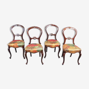 Set of four Napoleon III chairs