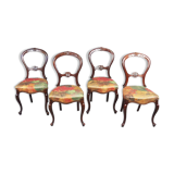 Set of four Napoleon III chairs