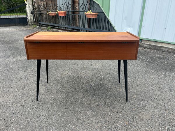 Console Bureau vintage pieds compas années 60