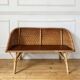 Banc en rotin enfant vintage