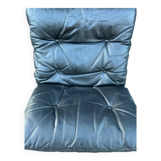 Siesta armchair wood leather year 60