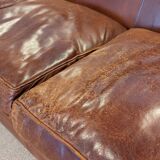Leather club 3 places sofa 50s