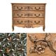 Louis XV style chest of drawers, solid raw oak, 1920.