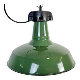 Industrial Green Enamel Factory Pendant Lamp, 1960s