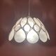 Suspension fleur en nacre et laiton vintage