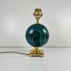Table lamp Maison Le Dauphin in brass and green malachite imitation, 1980.