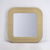 Beige Plastic Mirror by Kartell, Anna Castelli design, Italy 1960s