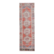 Vintage Turkish Oushak Handmade Wool Cotton Red Runner 85x277