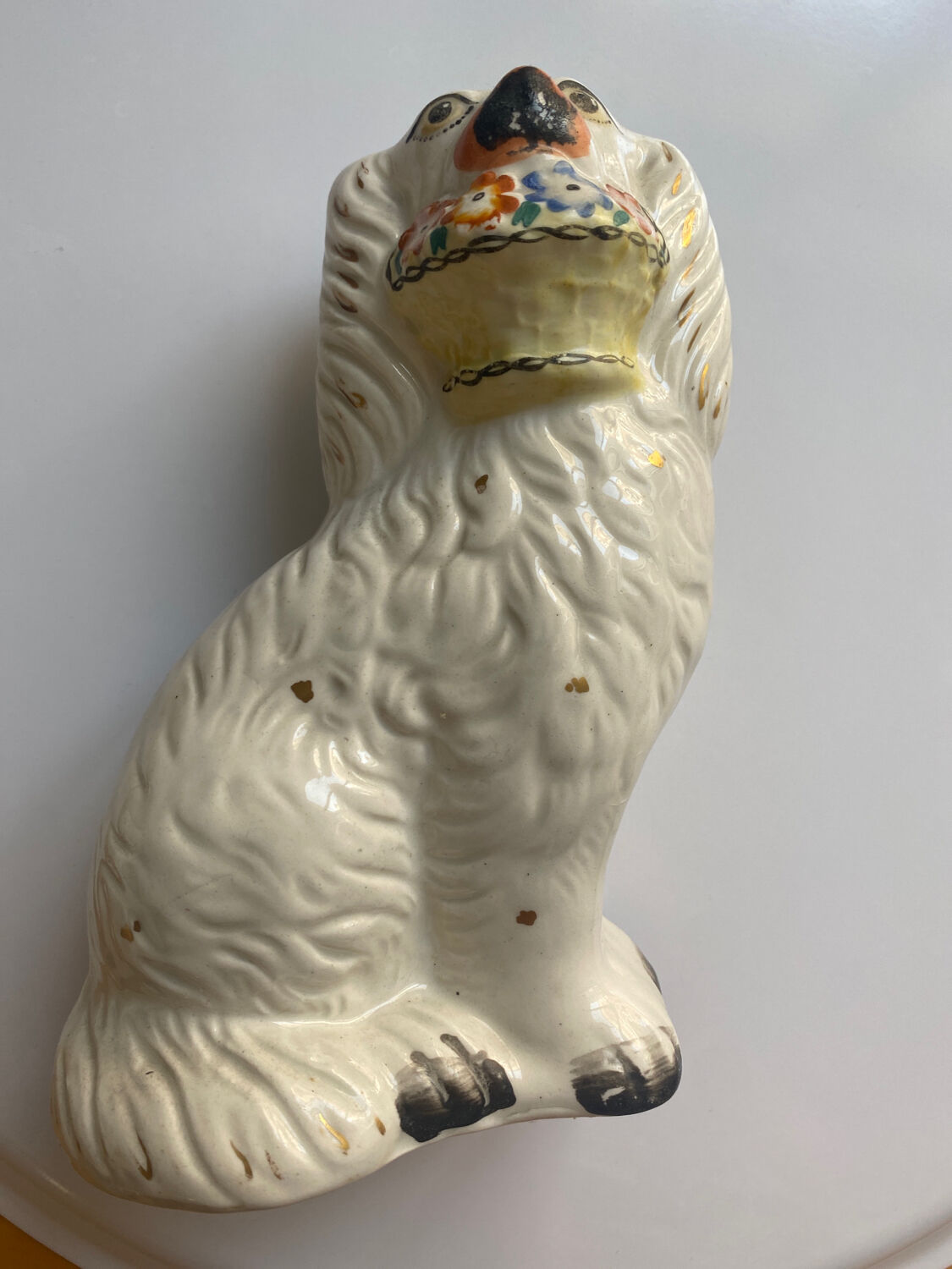 🐶 Pair of Staffordshire earthenware dogs