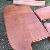 Club sofa in light brown cowhide leather
