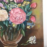 Oil on canvas flower