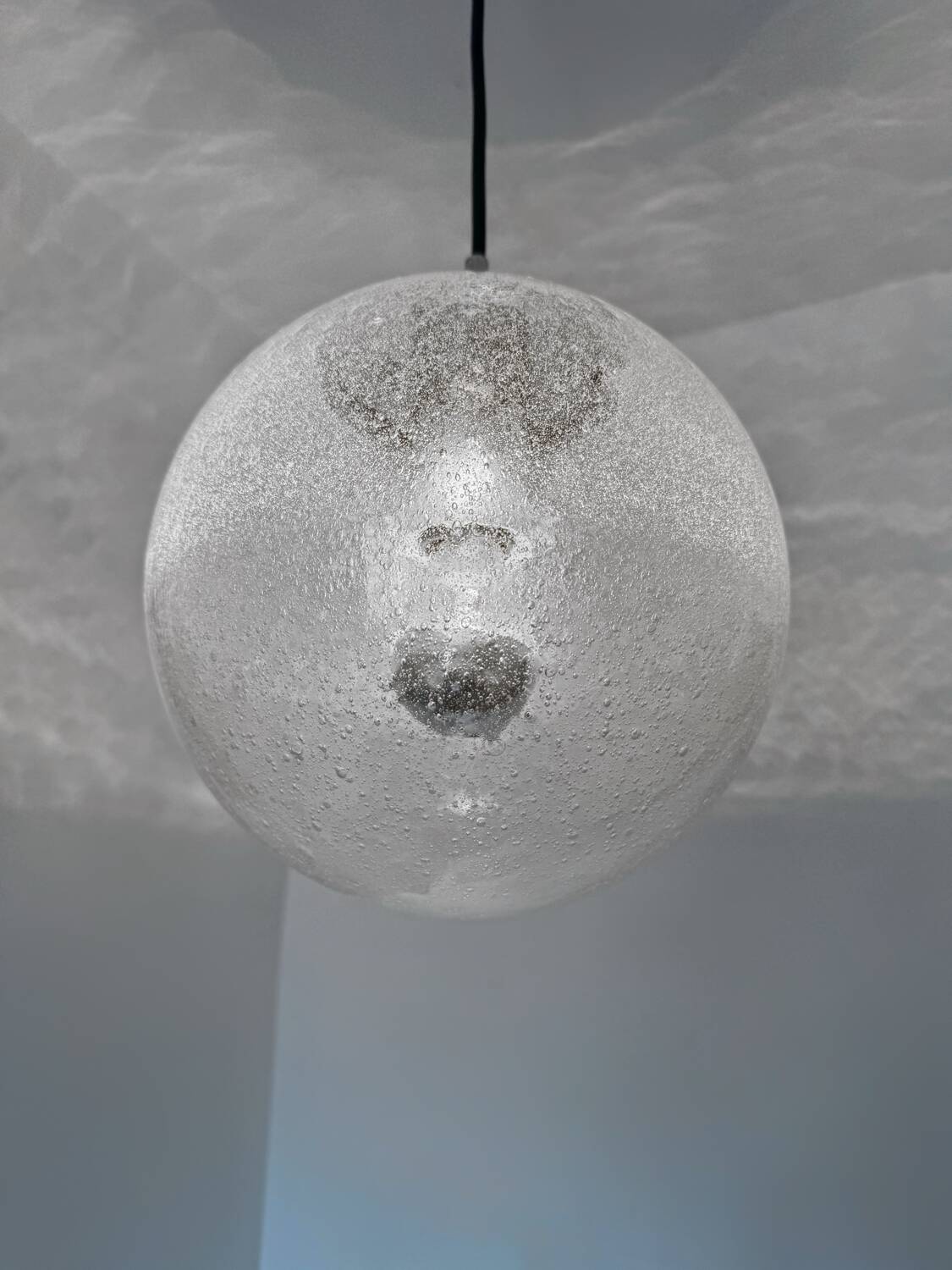 Bubble glass pendant light from the 70s