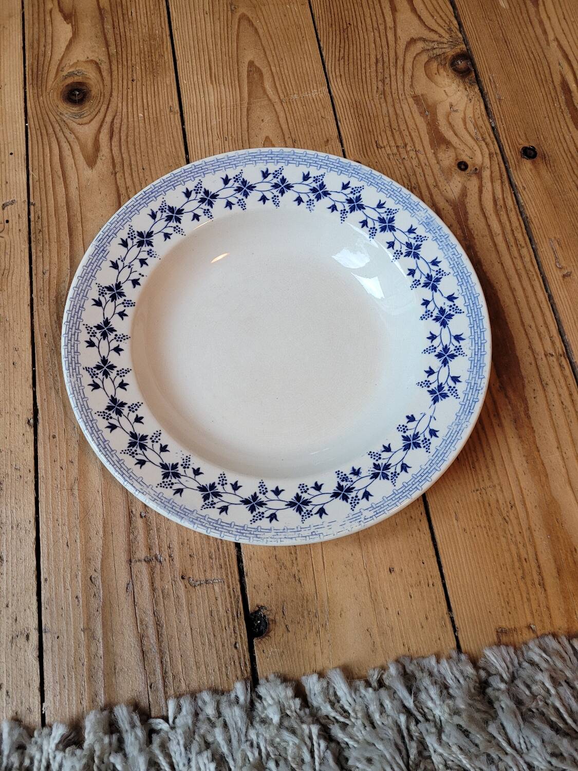 Large Bluets soup plate from Moulin des Loups and Hamage