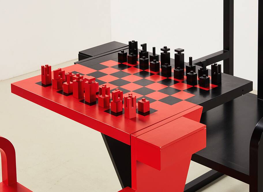 Extremely rare 'Workers Club' Chess Table by Alexander Rodchenko 1925/1979