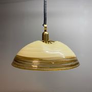 Duża okrągła lampa wisząca regulowana vintage italy 60'