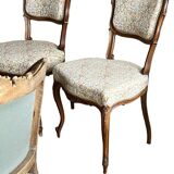 Complete living room Italian Louis XV style sofa armchair chair