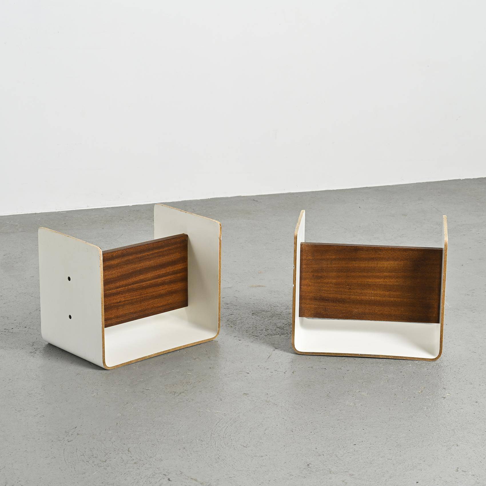 Pair of bedside tables by Pierre Guariche, circa 1968