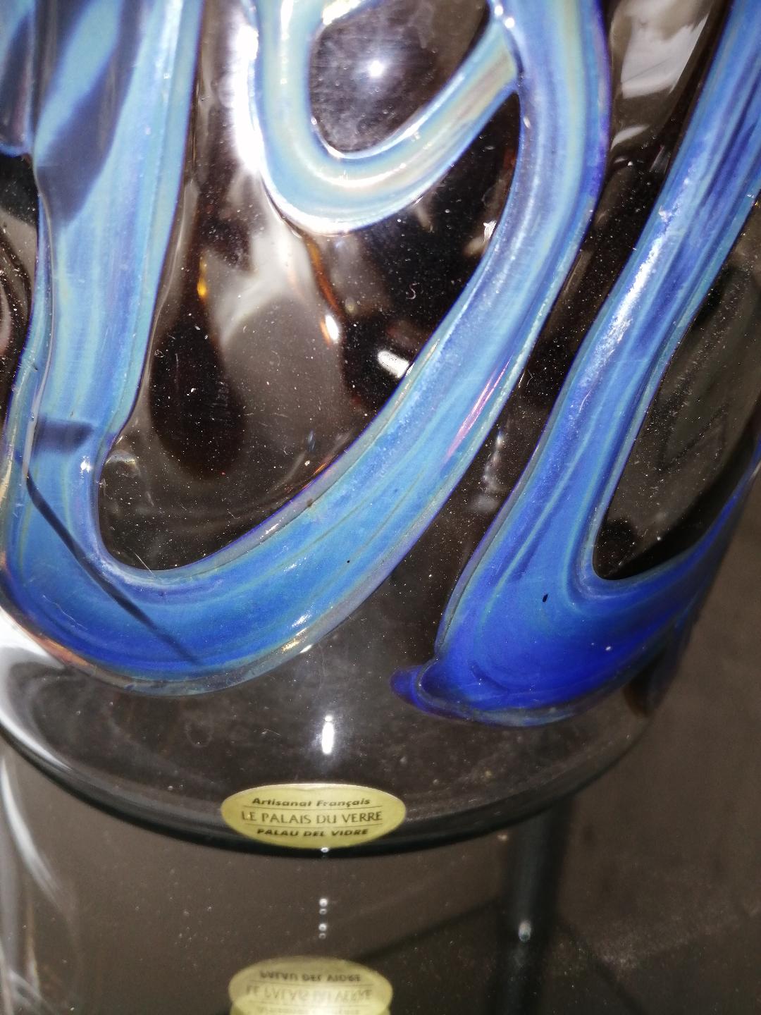 Decorated blown glass champagne bucket