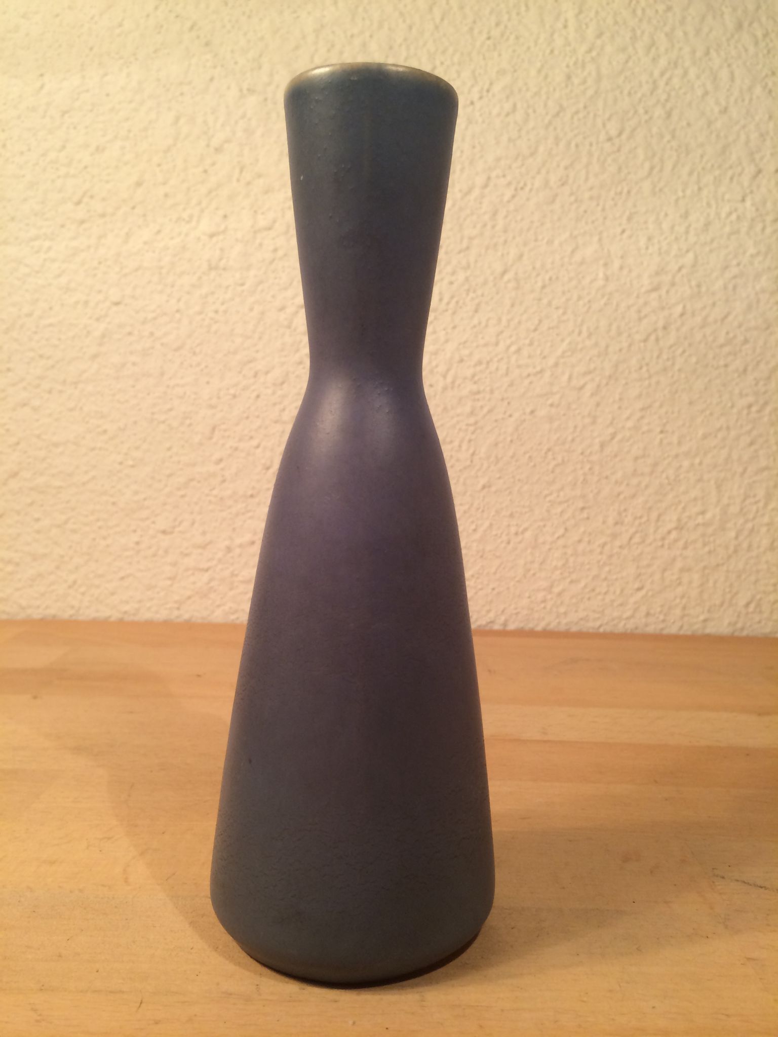 Vintage Scandinavian style blue ceramic vase